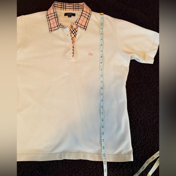 Burberry baby blue  Polo with Signature Plaid Collar - Picture 5 of 9